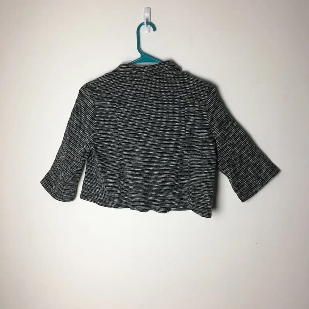 Notations Cropped Jacket Black Gray MP - Picture 8 of 8